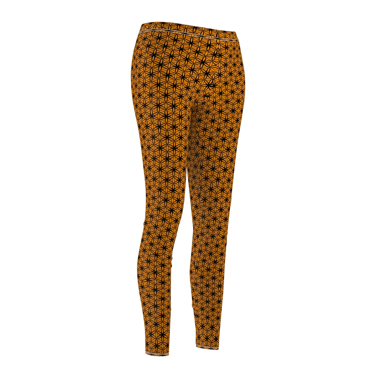 FOL Orange Casual Leggings