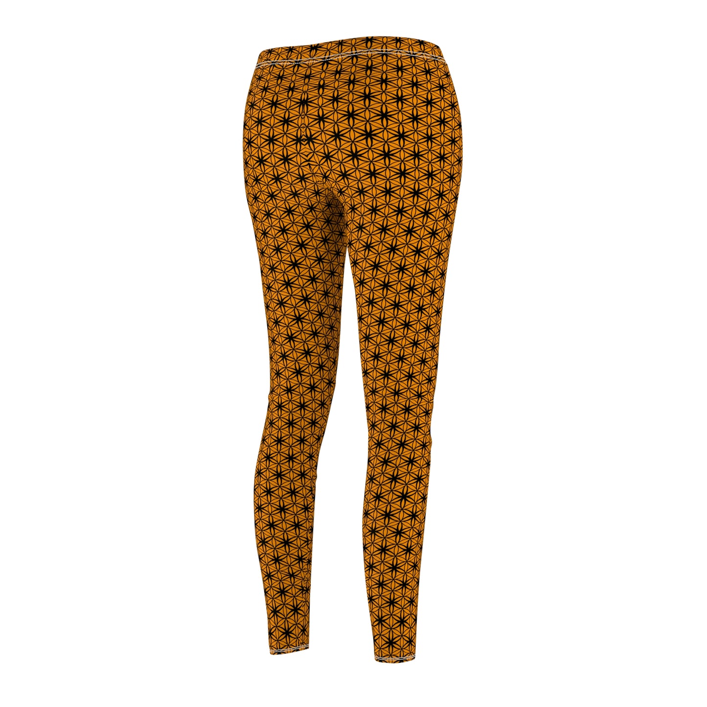 FOL Orange Casual Leggings