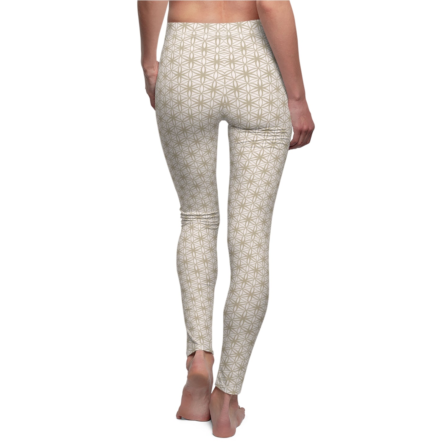 FOL White/Cream Casual Leggings