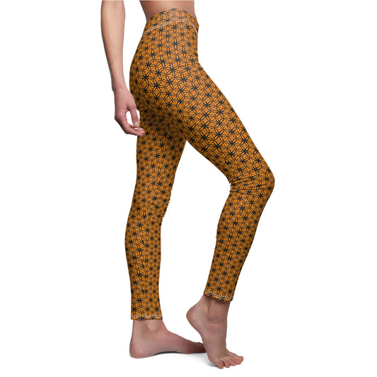 FOL Orange Casual Leggings