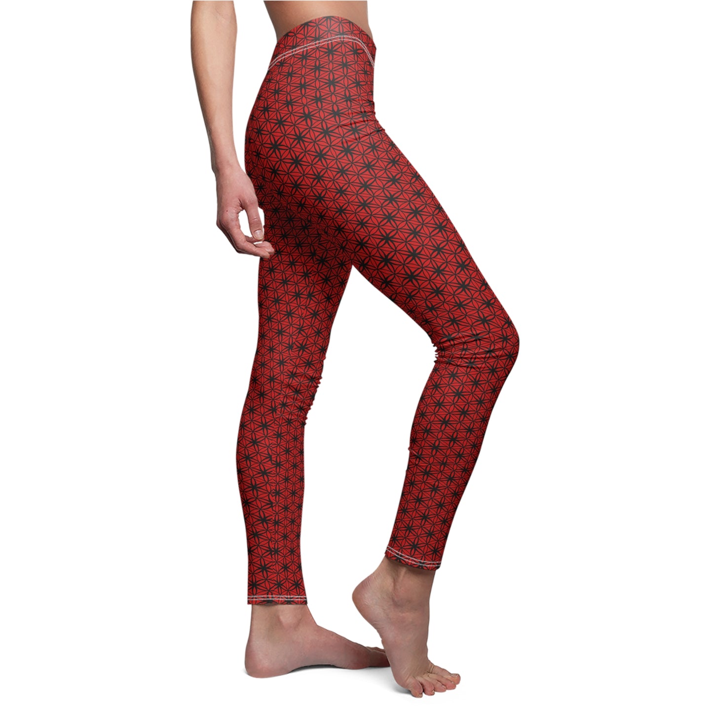 FOL Red Casual Leggings