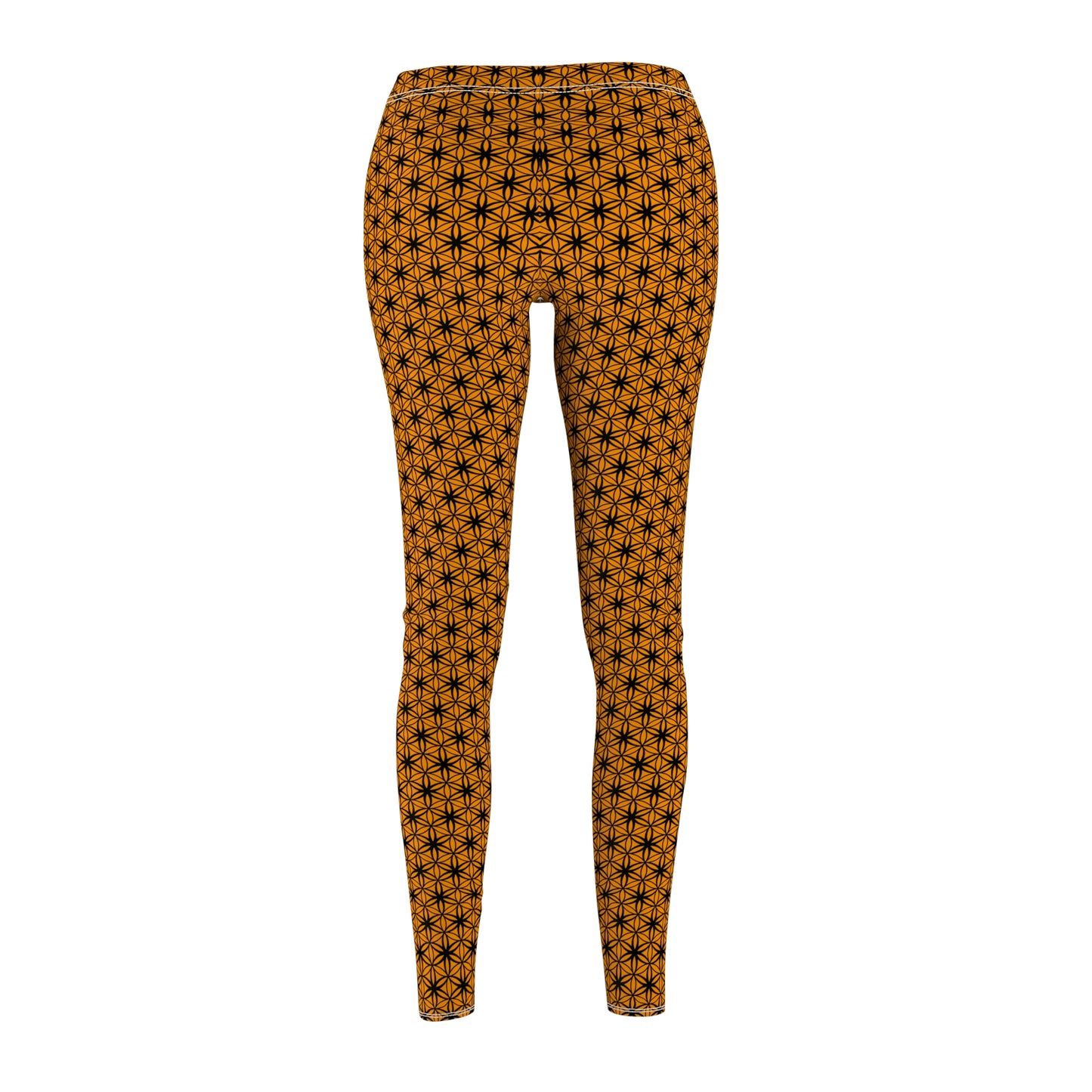 FOL Orange Casual Leggings