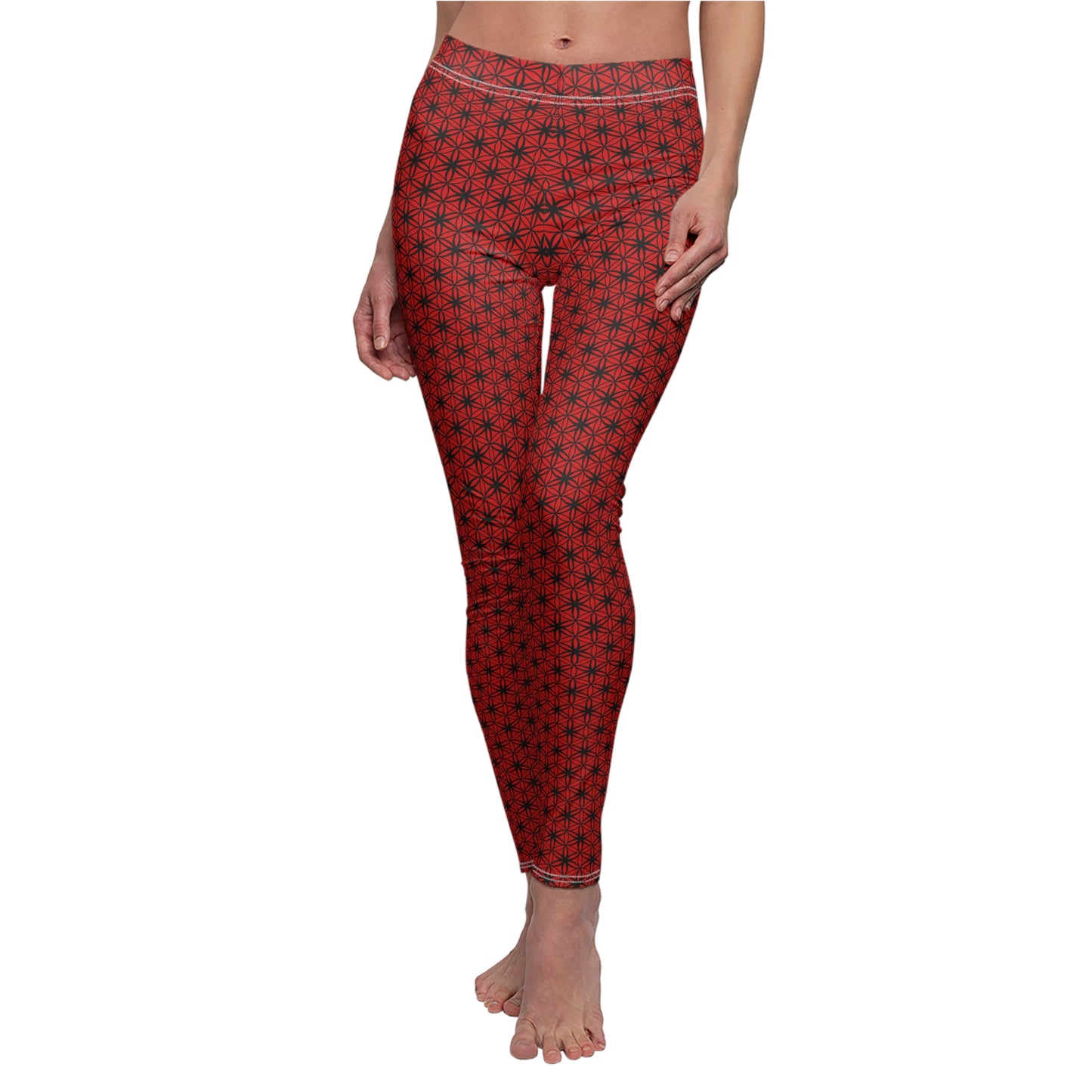 FOL Red Casual Leggings