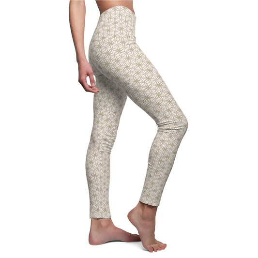 FOL White/Cream Casual Leggings