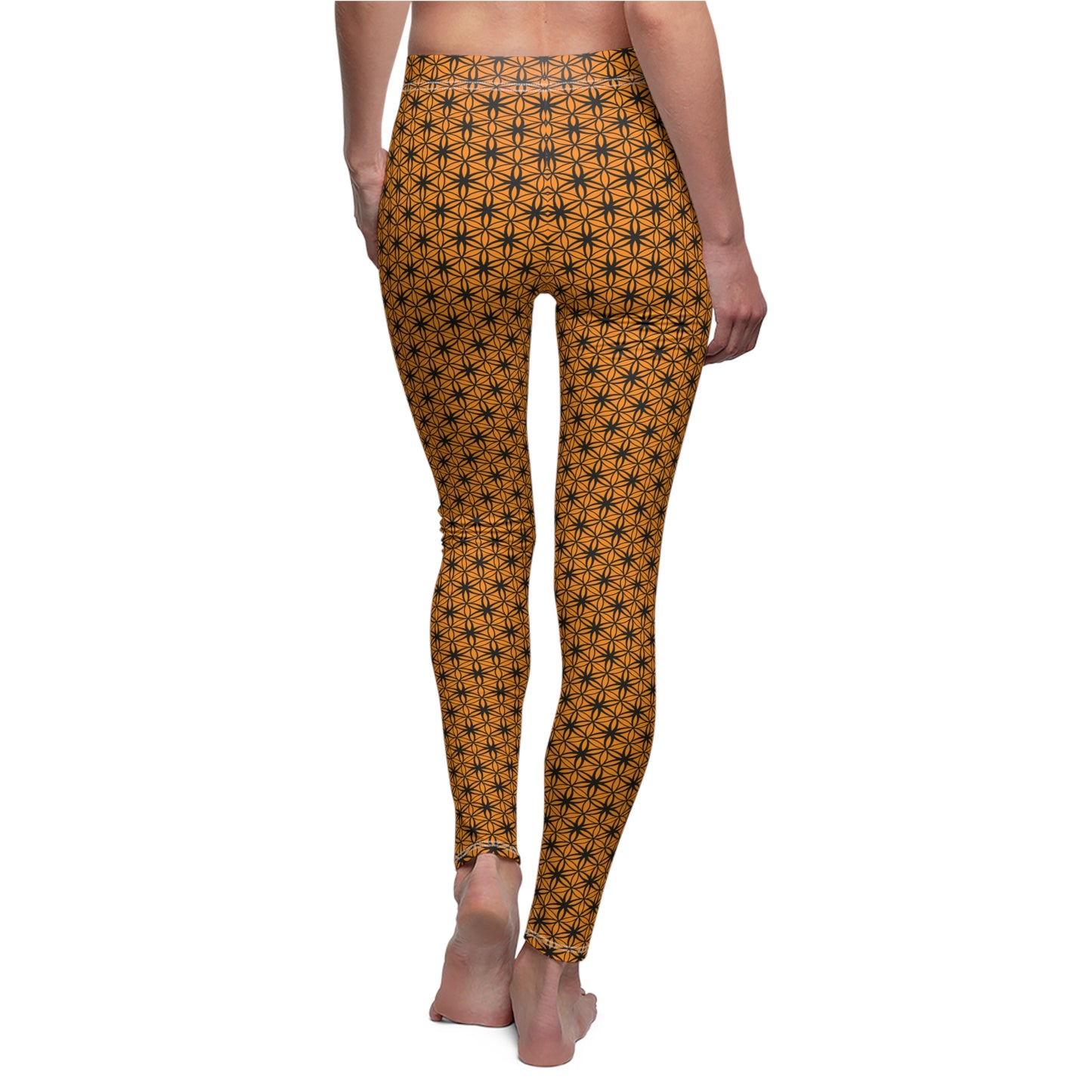 FOL Orange Casual Leggings