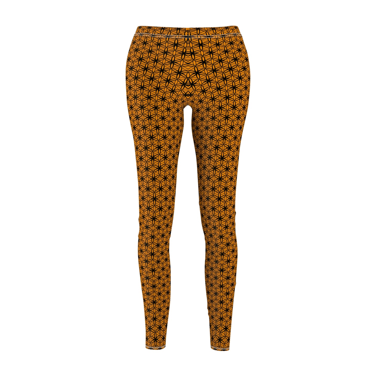 FOL Orange Casual Leggings