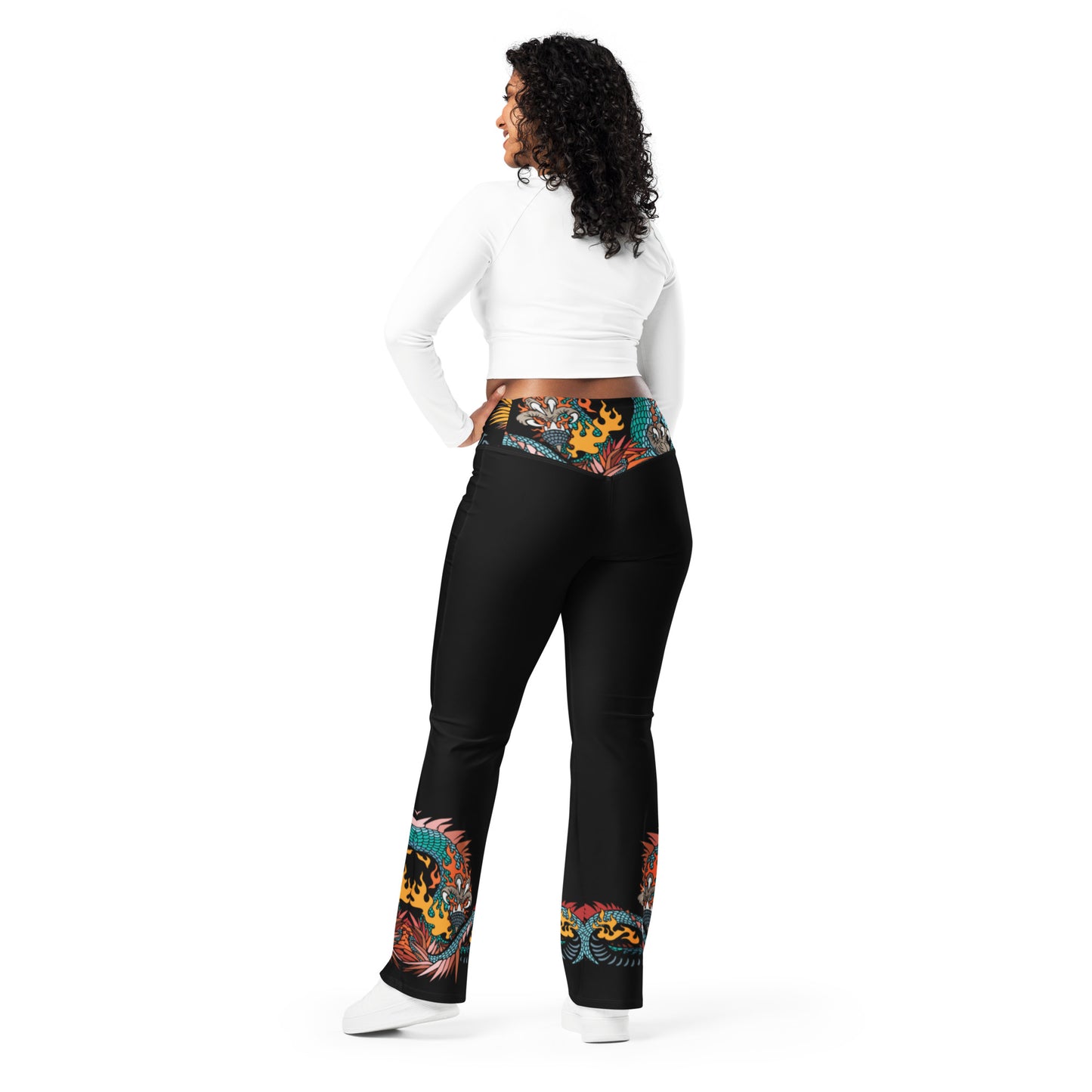 Black Dragon Recycled Flare Leggings