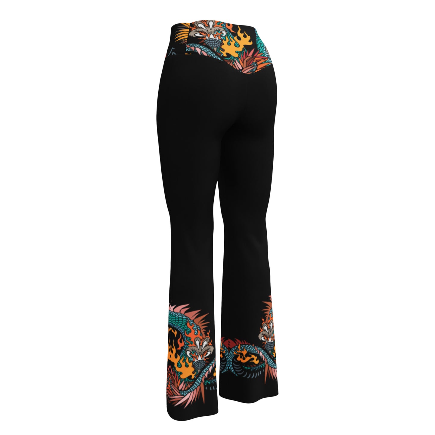 Black Dragon Recycled Flare Leggings