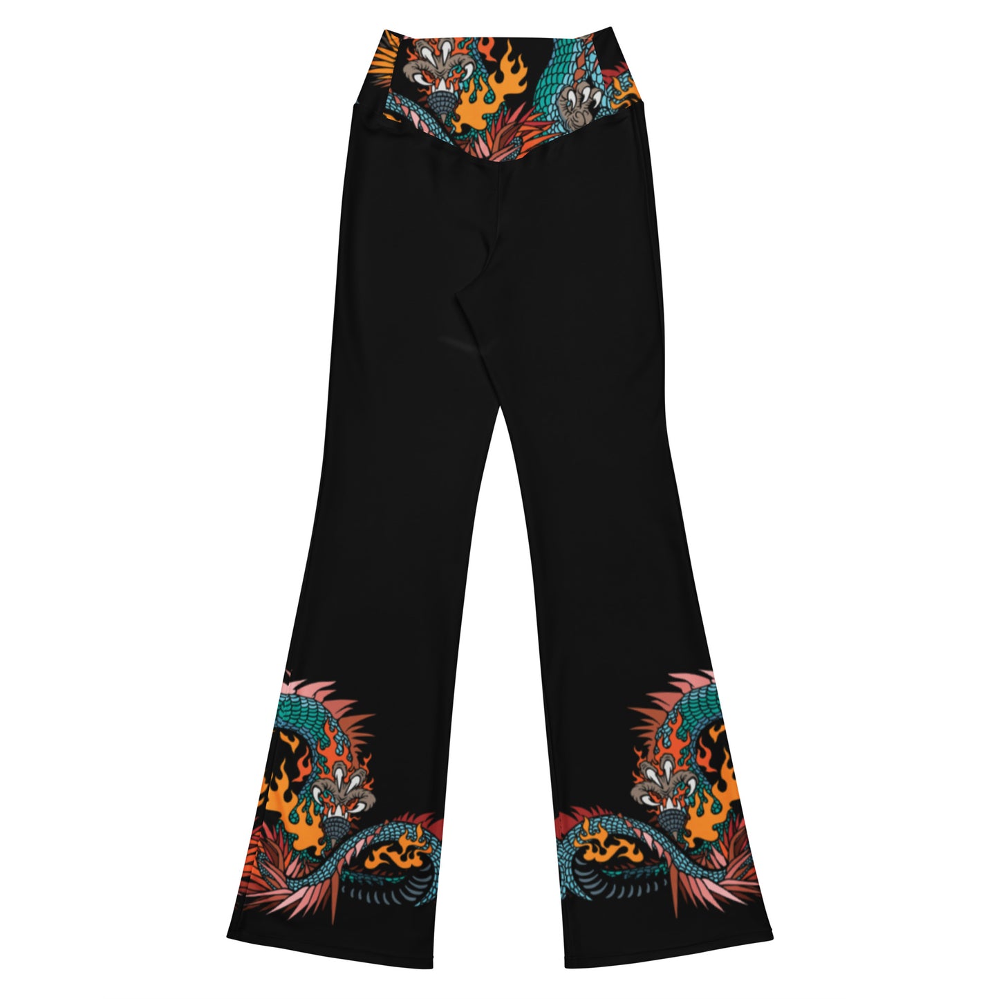 Black Dragon Recycled Flare Leggings