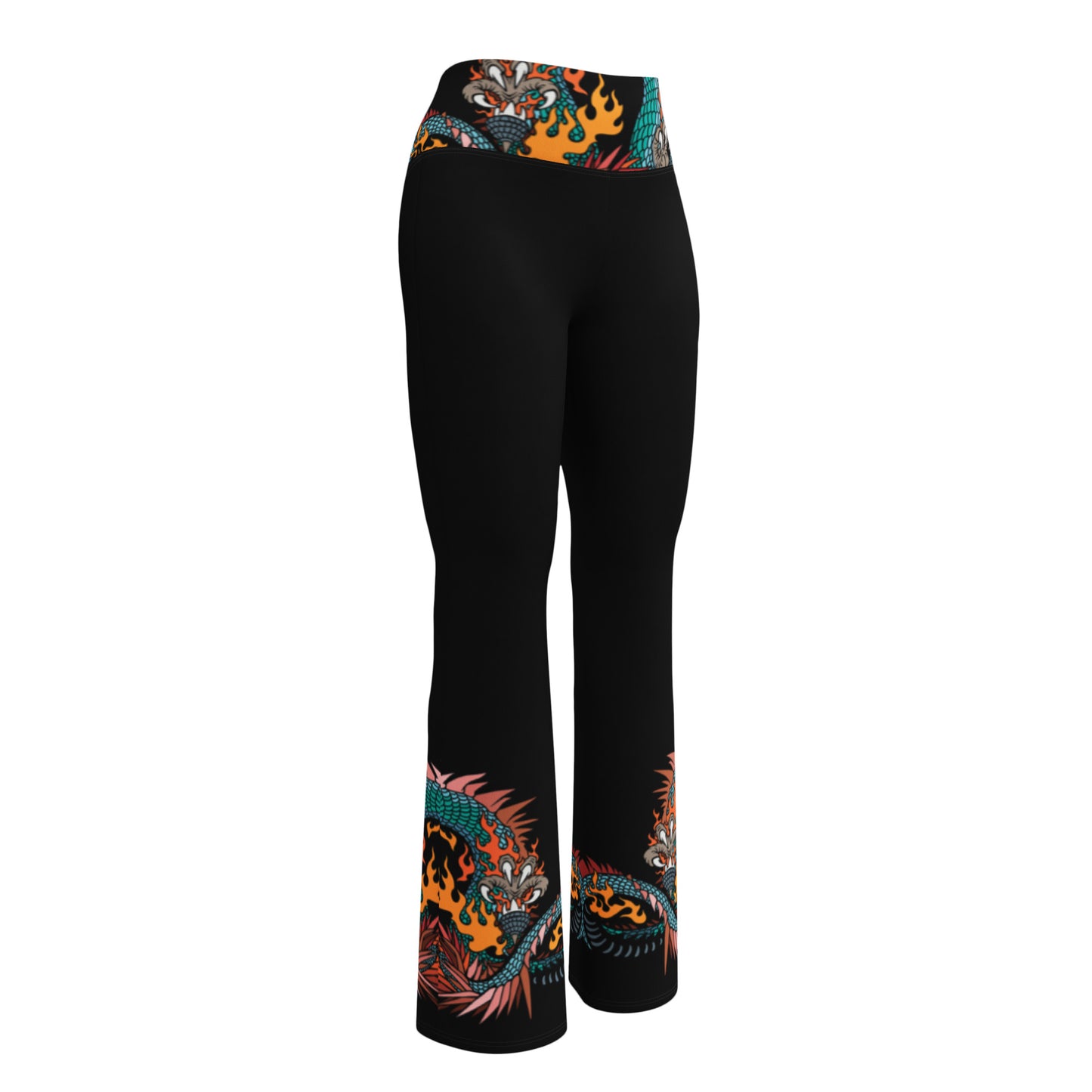 Black Dragon Recycled Flare Leggings