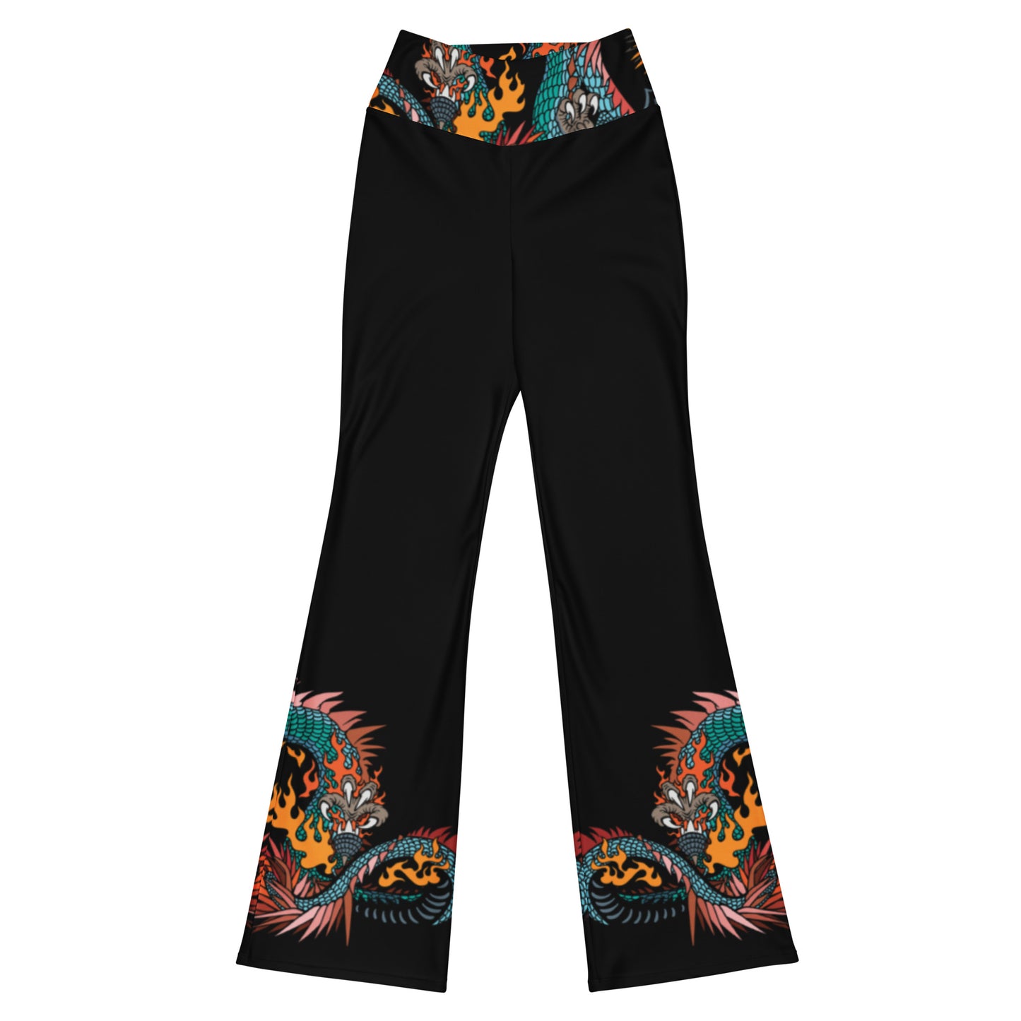 Black Dragon Recycled Flare Leggings