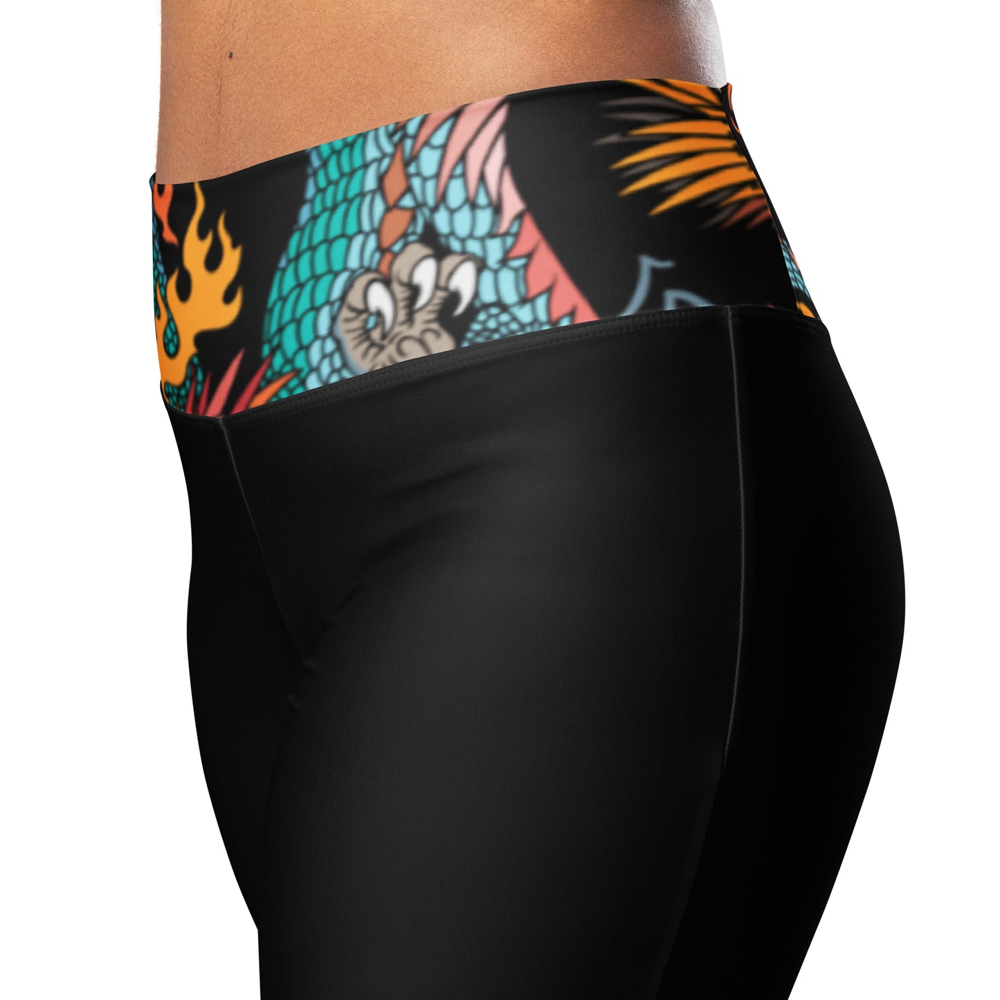 Black Dragon Recycled Flare Leggings