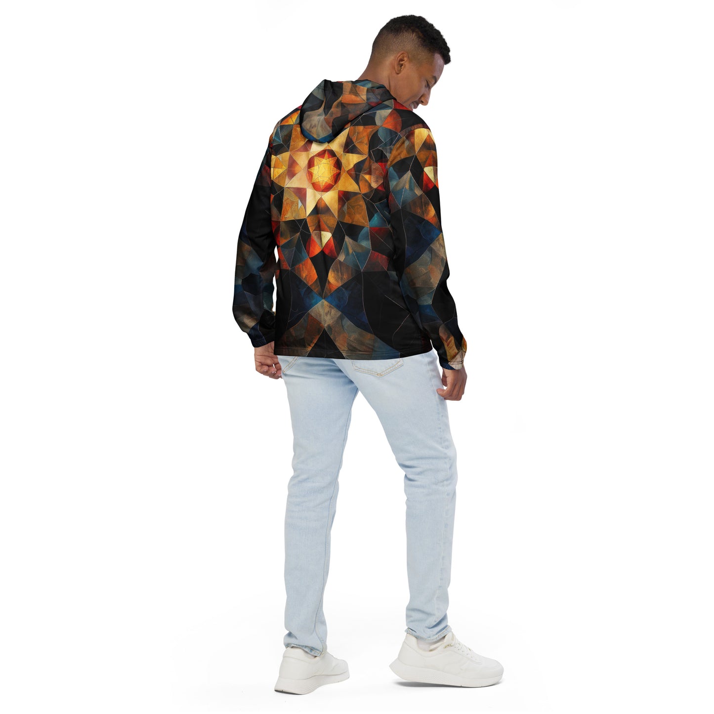 Geo Glass Men’s Windbreaker