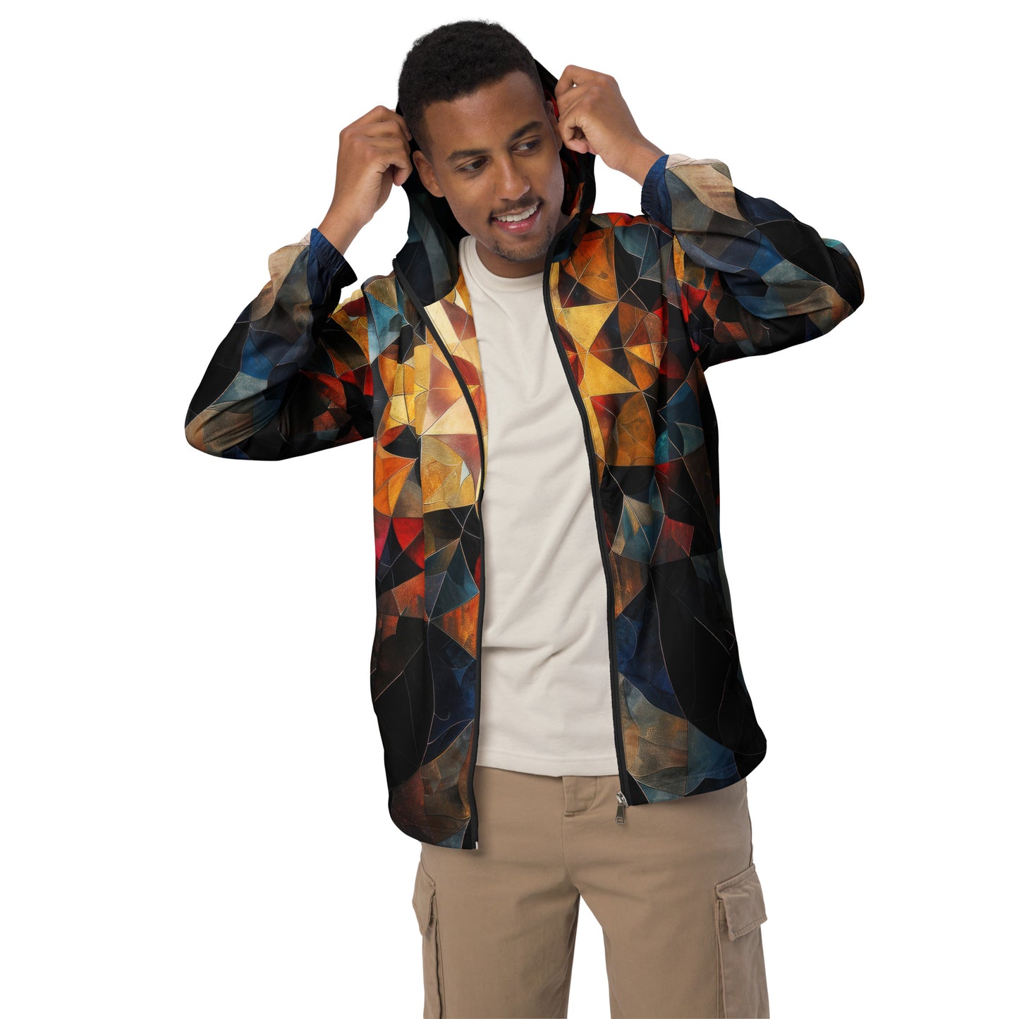 Geo Glass Men’s Windbreaker