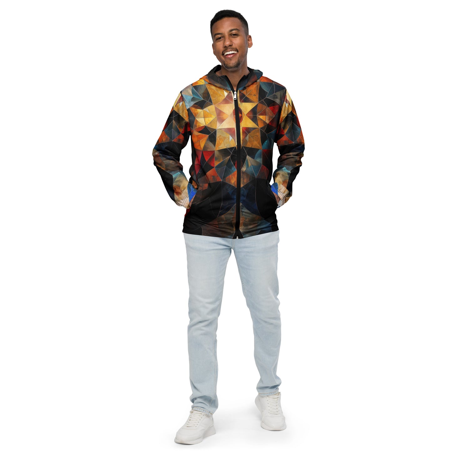 Geo Glass Men’s Windbreaker