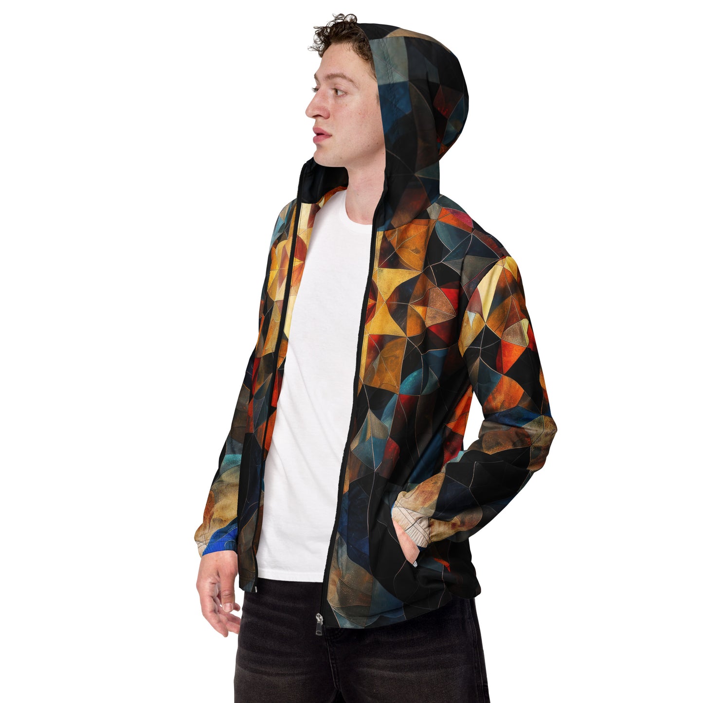 Geo Glass Men’s Windbreaker