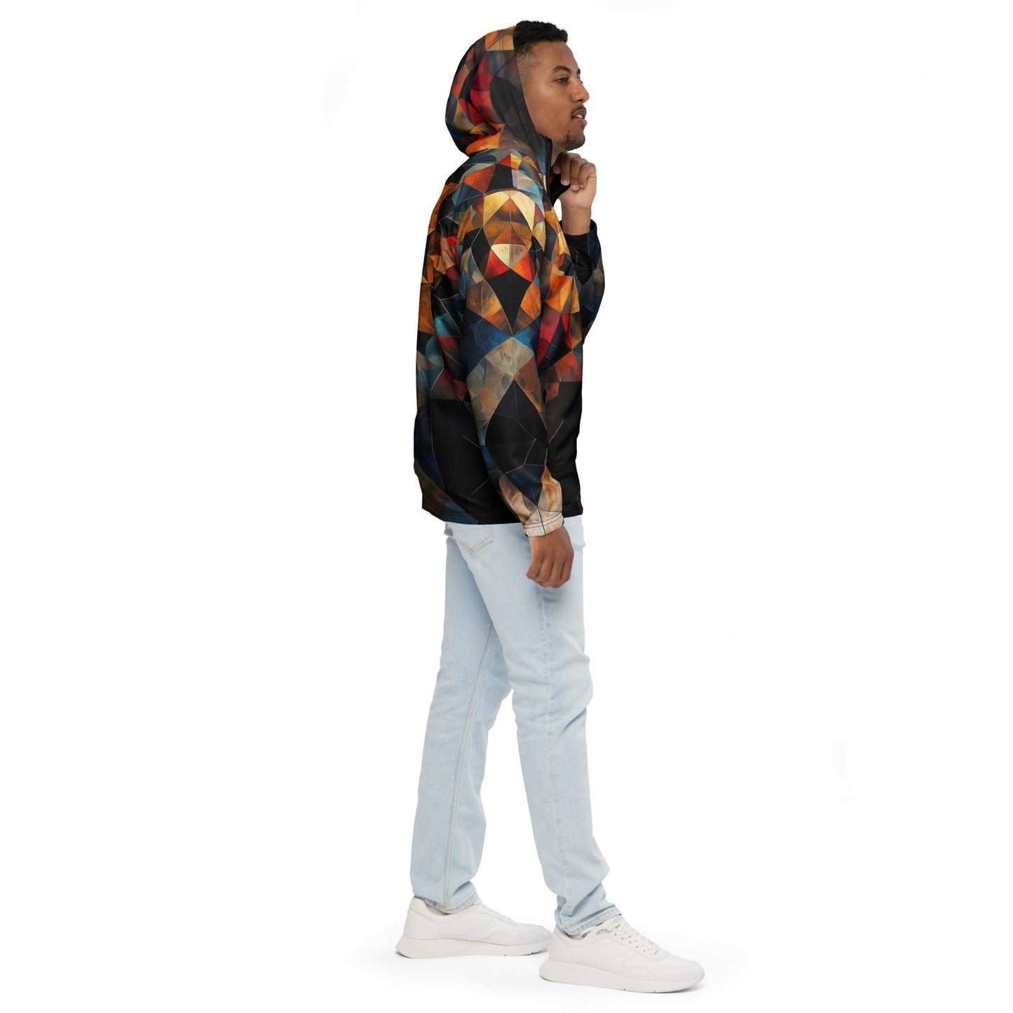 Geo Glass Men’s Windbreaker