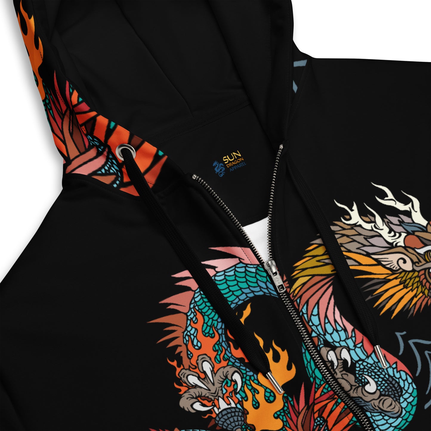 Black Dragon Recycled Unisex Zip Hoodie