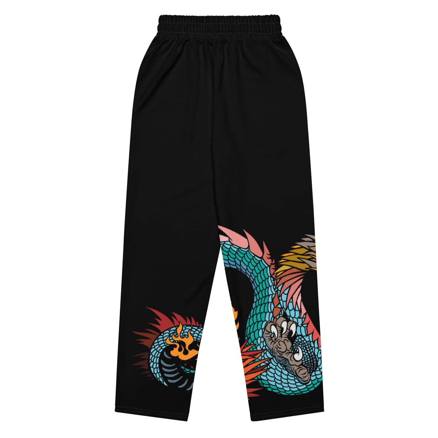 Black Dragon Recycled Unisex Wide-leg Joggers