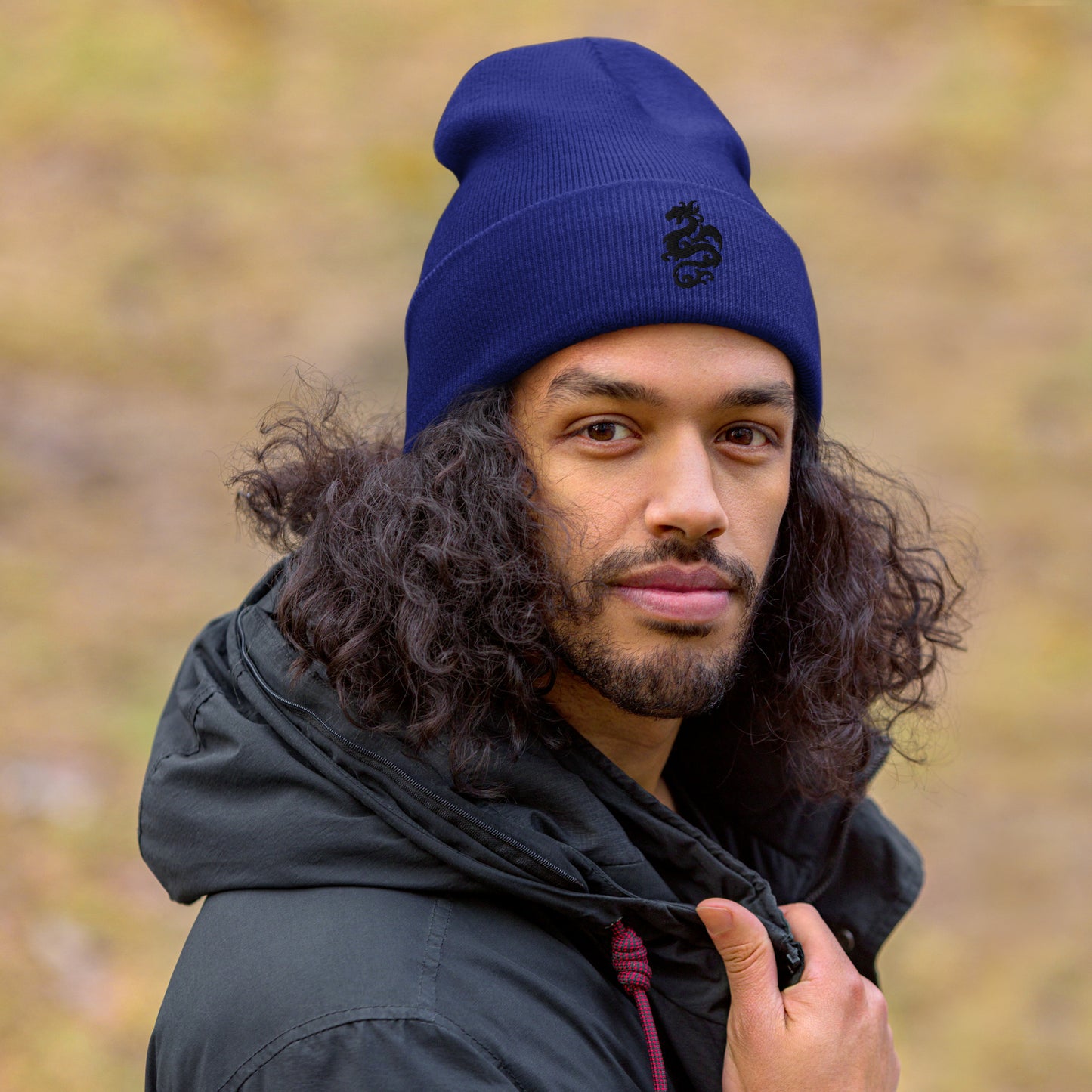 Draco Solari Embroidered Cuffed Beanie