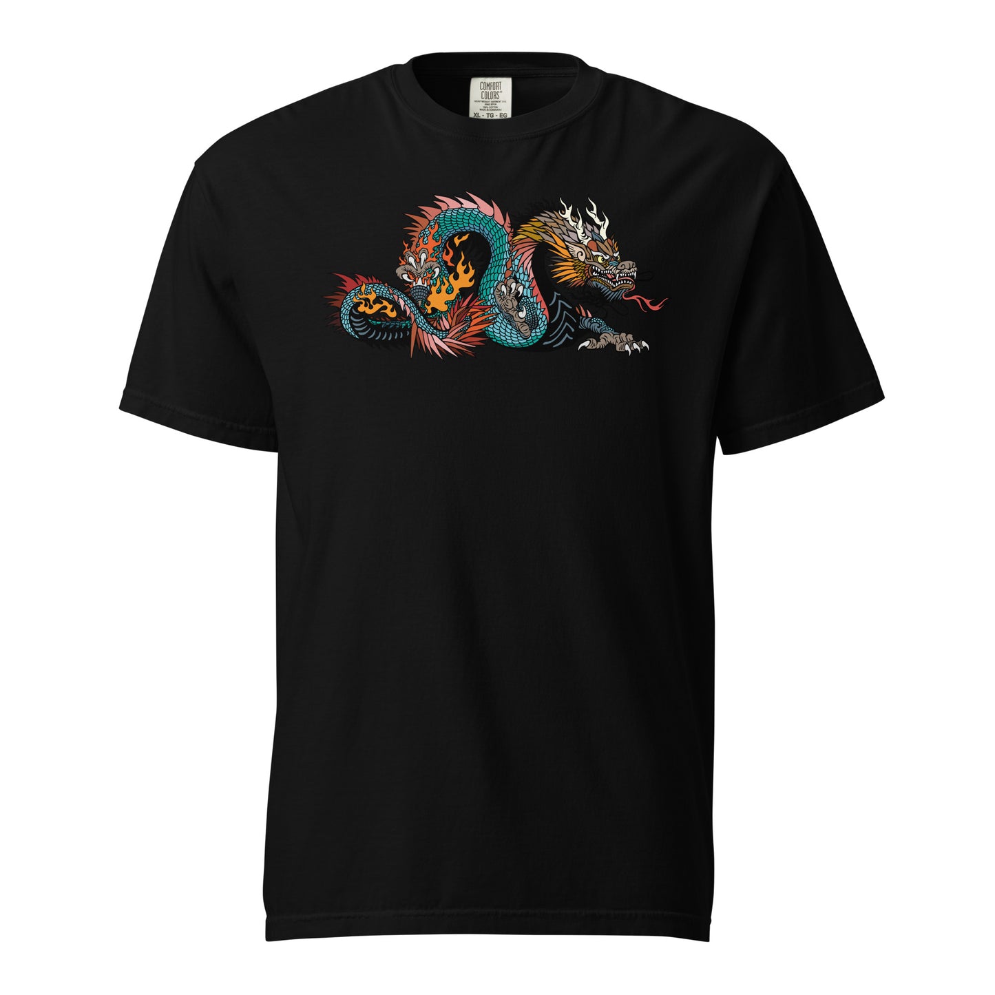 Black Dragon Unisex Garment-dyed Heavyweight T-shirt