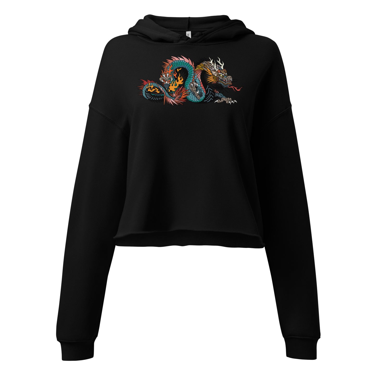 Black Dragon Women's Crop Hoodie