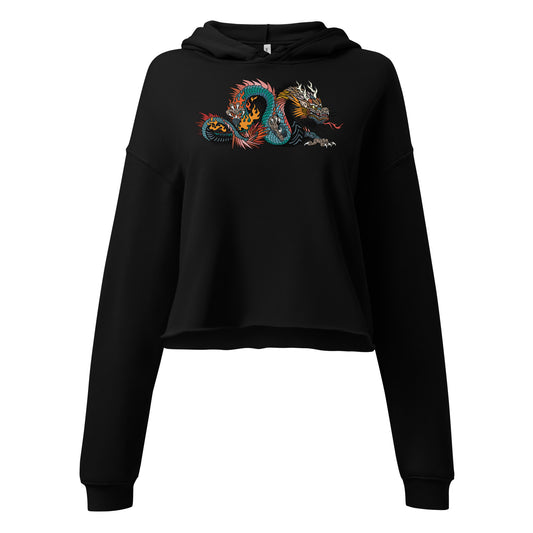 Black Dragon Women's Crop Hoodie