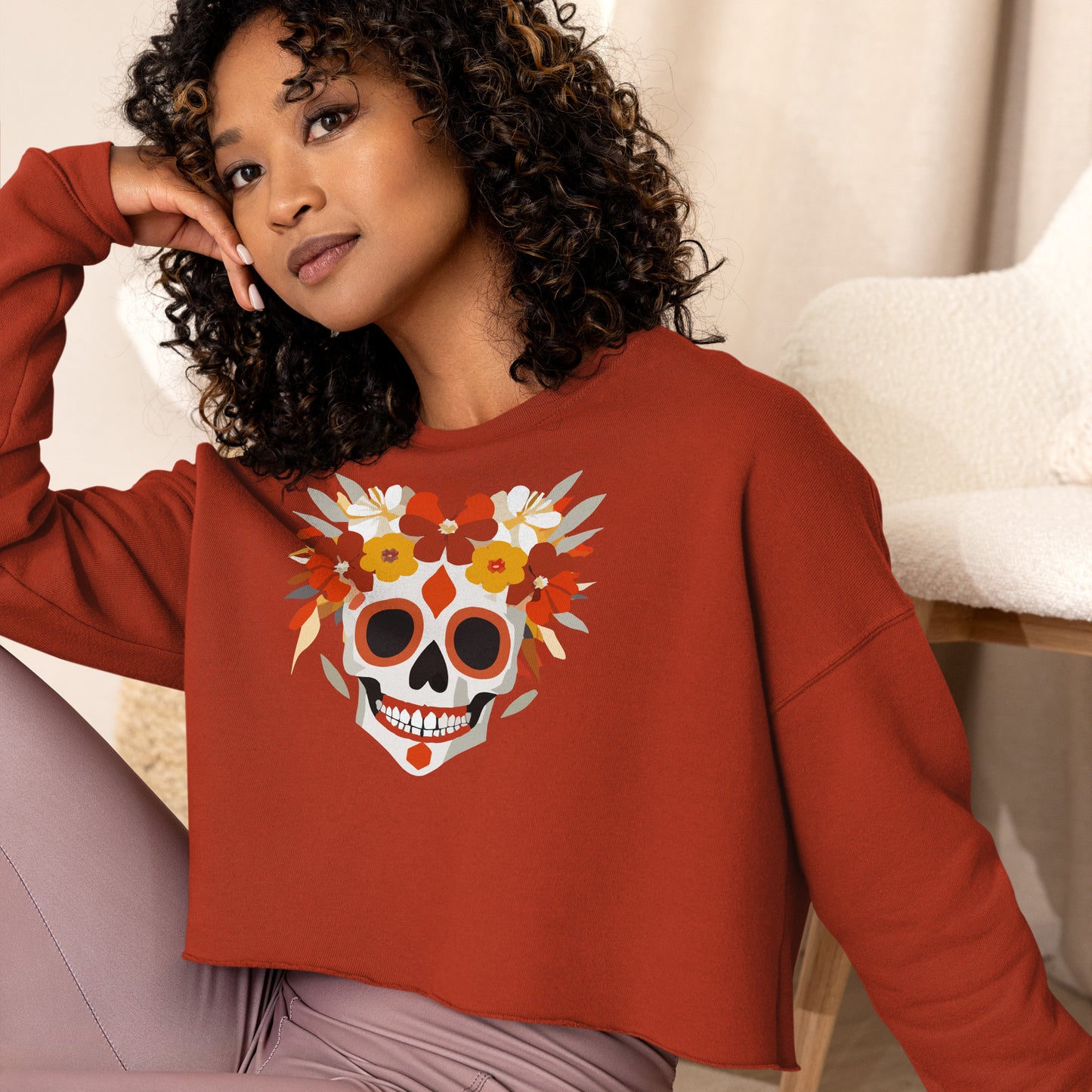 Blessed Bones Crop Sweatshirt