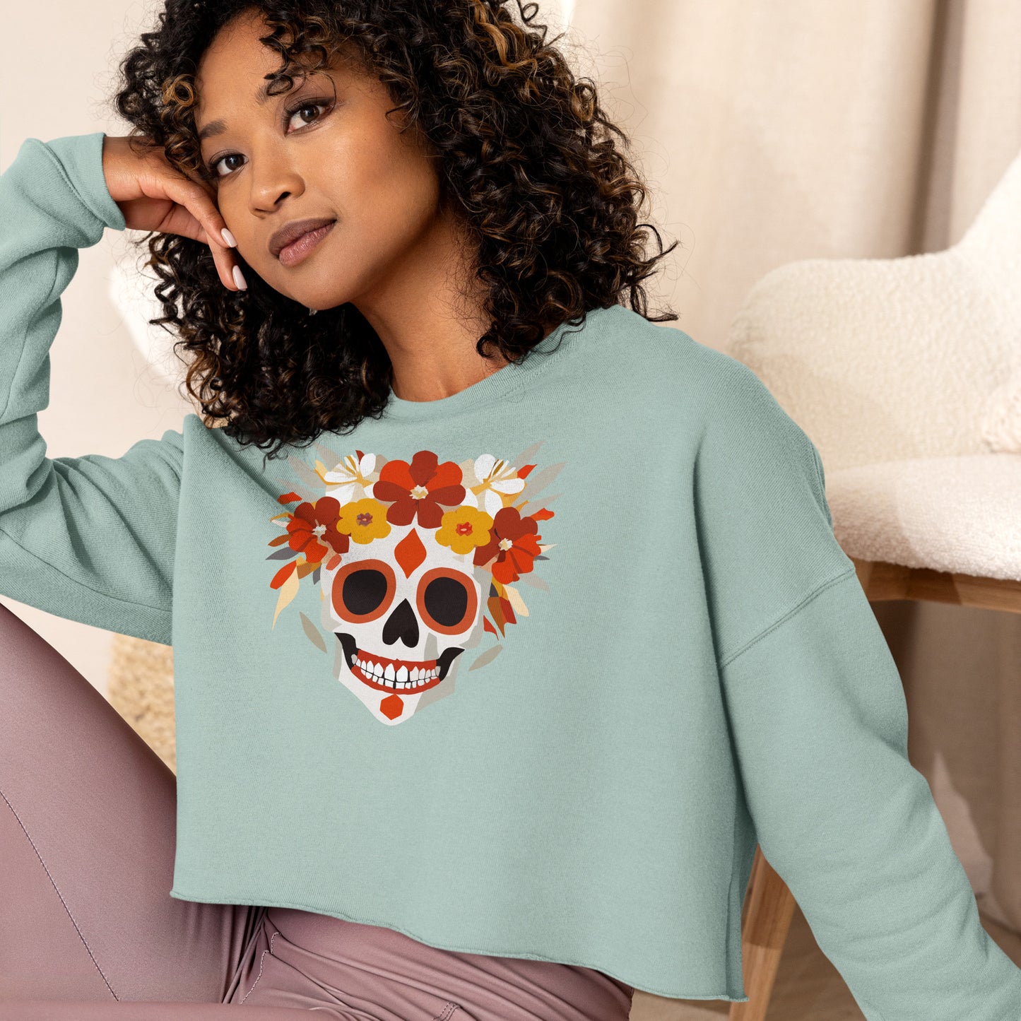 Blessed Bones Crop Sweatshirt